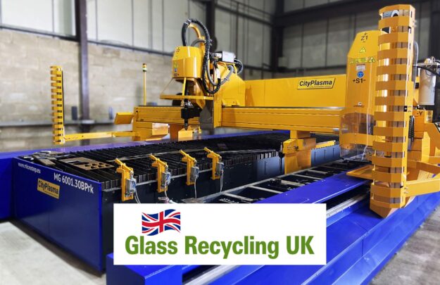 glass recycling mg installation glass recycling mg Plasma Cutter with rotary bevel and drilling head installation