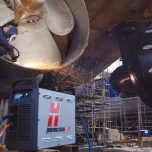 Powermax 125 cutting in action